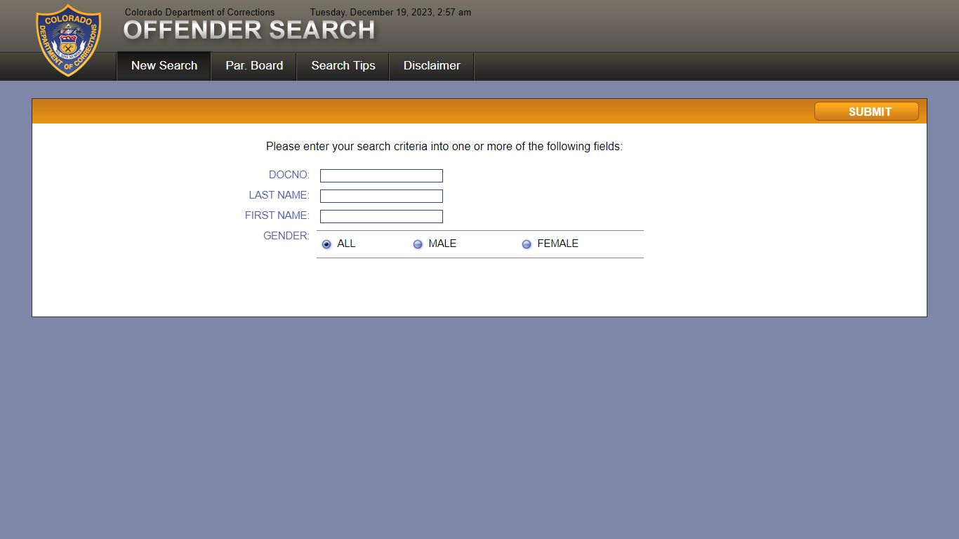 CDOC Offender Search - Home | Department of Corrections